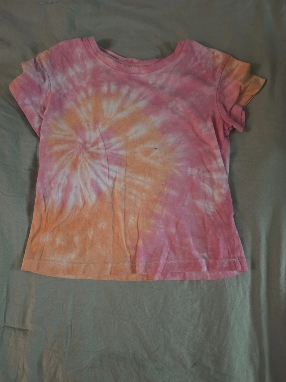Cat & Jack Pink and Orange Tie-Dye Short Sleeve Tee